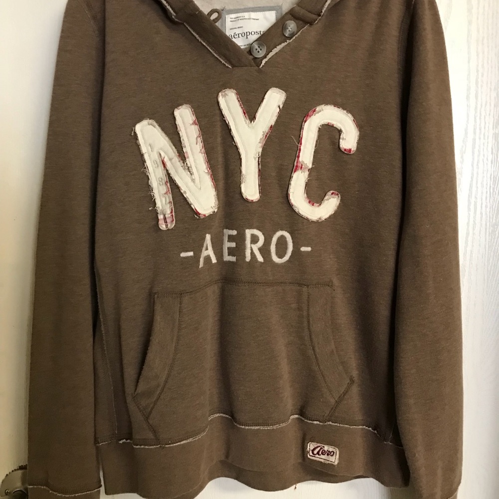 Aeropostale brown hooded sweatshirt